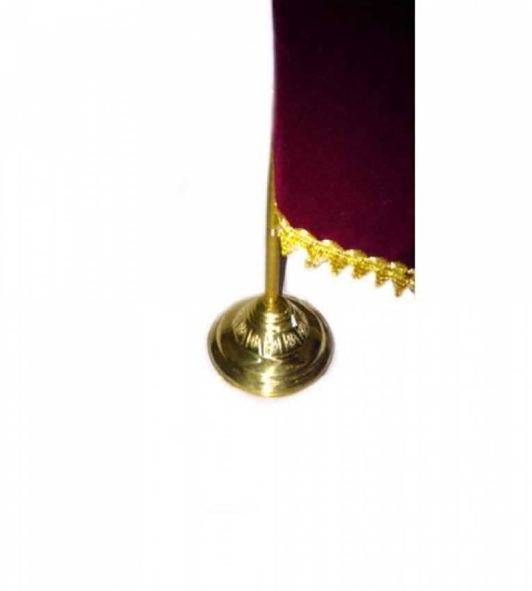 Drapeau Qatar de Bureau en Cuivre 41cm